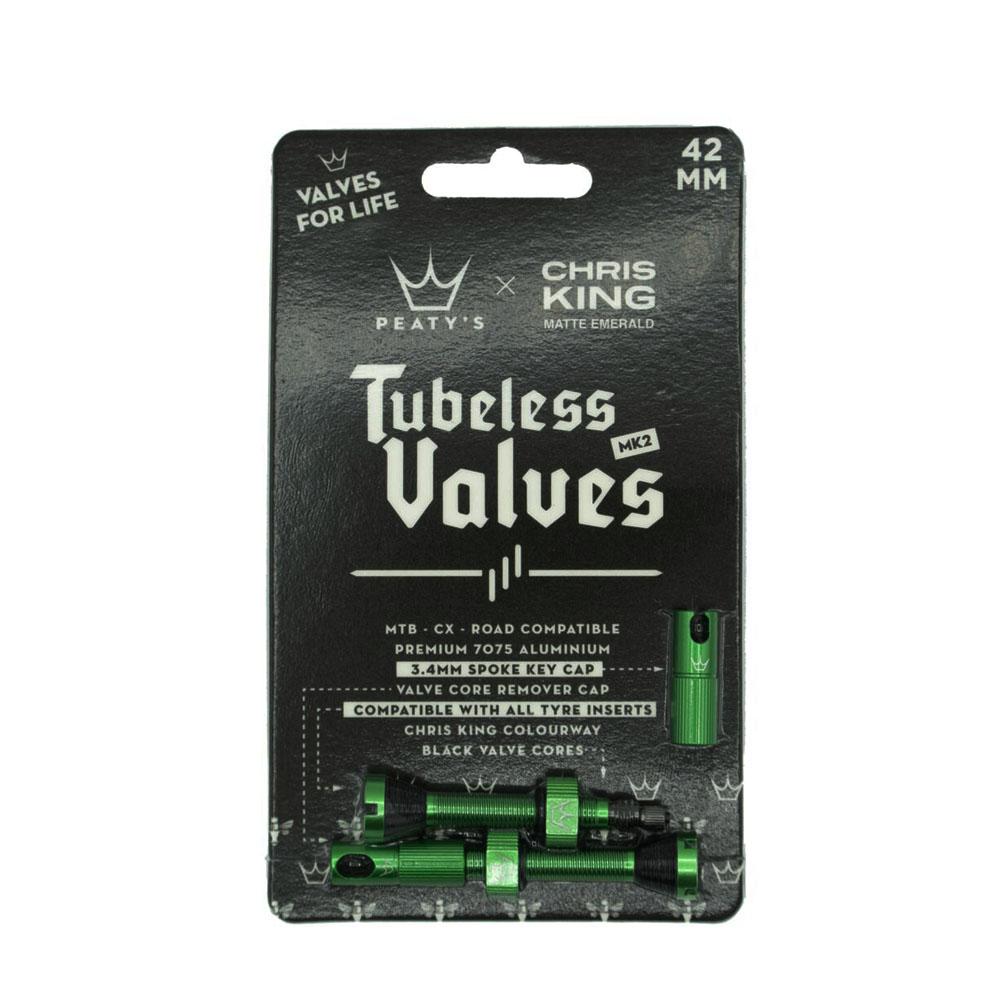 Zawór PEATY'S X CHRIS KING (MK2) EMERALD TUBELESS 42MM kpl (2szt)